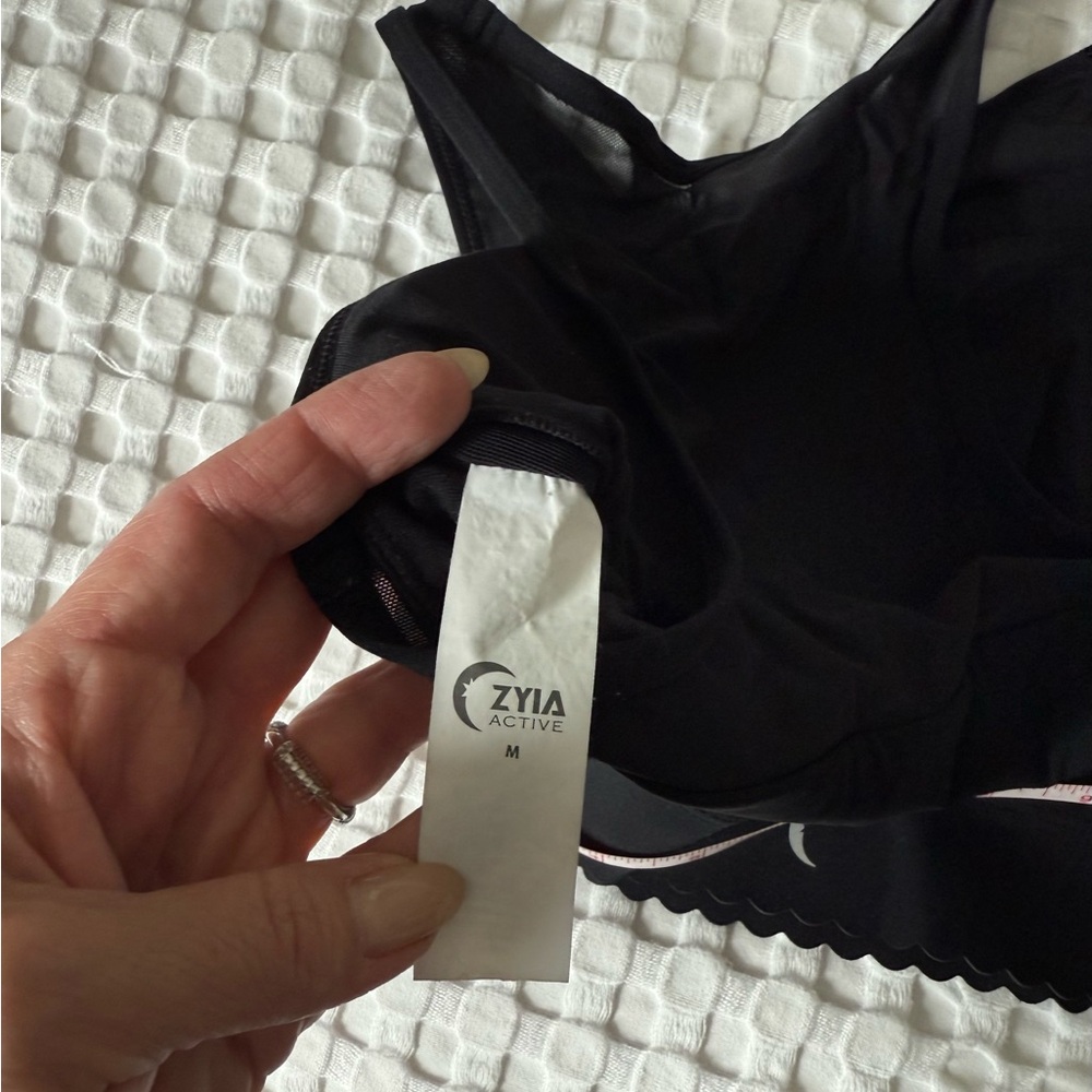 19. ZYIA Black Racerback Sports Bra Intimates - Picture 3 of 3